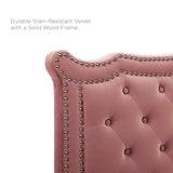 Modway Furniture Louisa Tufted Performance Velvet Twin Headboard XRXT Dusty Rose MOD-6323-DUS