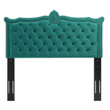 Modway Furniture Louisa Tufted Performance Velvet Twin Headboard XRXT Teal MOD-6323-TEA