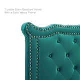 Modway Furniture Louisa Tufted Performance Velvet Twin Headboard XRXT Teal MOD-6323-TEA