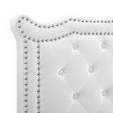 Modway Furniture Louisa Tufted Performance Velvet Twin Headboard XRXT White MOD-6323-WHI