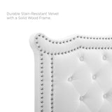 Modway Furniture Louisa Tufted Performance Velvet Twin Headboard XRXT White MOD-6323-WHI