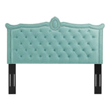 Louisa Tufted Performance Velvet Full/Queen Headboard Mint MOD-6324-MIN