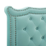 Louisa Tufted Performance Velvet Full/Queen Headboard Mint MOD-6324-MIN