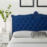 Louisa Tufted Performance Velvet Full/Queen Headboard Navy MOD-6324-NAV