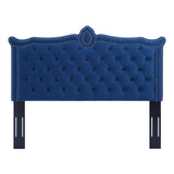 Louisa Tufted Performance Velvet Full/Queen Headboard Navy MOD-6324-NAV