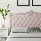 Louisa Tufted Performance Velvet Full/Queen Headboard Pink MOD-6324-PNK