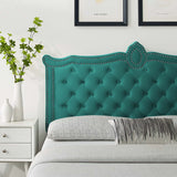 Louisa Tufted Performance Velvet Full/Queen Headboard Teal MOD-6324-TEA