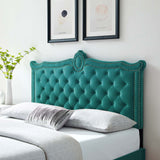 Louisa Tufted Performance Velvet Full/Queen Headboard Teal MOD-6324-TEA