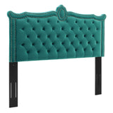 Louisa Tufted Performance Velvet Full/Queen Headboard Teal MOD-6324-TEA