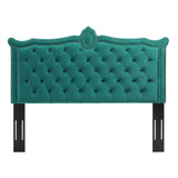 Louisa Tufted Performance Velvet Full/Queen Headboard Teal MOD-6324-TEA