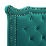 Louisa Tufted Performance Velvet Full/Queen Headboard Teal MOD-6324-TEA