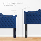 Modway Furniture Louisa Tufted Performance Velvet King/California King Headboard XRXT Navy MOD-6325-NAV