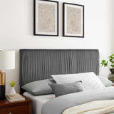 Eloise Channel Tufted Performance Velvet Twin Headboard Charcoal MOD-6326-CHA