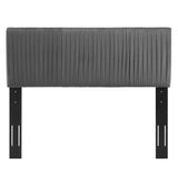 Eloise Channel Tufted Performance Velvet Twin Headboard Charcoal MOD-6326-CHA