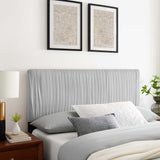 Eloise Channel Tufted Performance Velvet Twin Headboard Light Gray MOD-6326-LGR