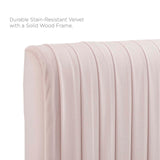 Eloise Channel Tufted Performance Velvet Twin Headboard Pink MOD-6326-PNK