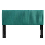 Eloise Channel Tufted Performance Velvet Twin Headboard Teal MOD-6326-TEA