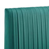 Eloise Channel Tufted Performance Velvet Twin Headboard Teal MOD-6326-TEA