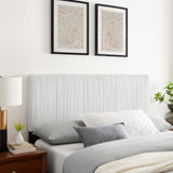 Eloise Channel Tufted Performance Velvet Twin Headboard White MOD-6326-WHI