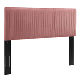 Eloise Channel Tufted Performance Velvet King/California King Headboard Dusty Rose MOD-6328-DUS