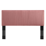 Eloise Channel Tufted Performance Velvet King/California King Headboard Dusty Rose MOD-6328-DUS