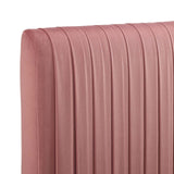 Eloise Channel Tufted Performance Velvet King/California King Headboard Dusty Rose MOD-6328-DUS