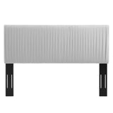 Eloise Channel Tufted Performance Velvet King/California King Headboard Light Gray MOD-6328-LGR