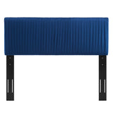 Eloise Channel Tufted Performance Velvet King/California King Headboard Navy MOD-6328-NAV