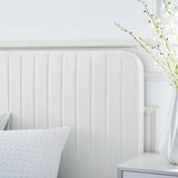Celine Channel Tufted Performance Velvet Twin Platform Bed White MOD-6336-WHI