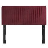 Milenna Channel Tufted Performance Velvet Twin Headboard Maroon MOD-6337-MAR