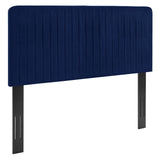 Milenna Channel Tufted Performance Velvet Twin Headboard Navy MOD-6337-NAV