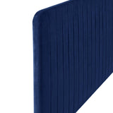 Milenna Channel Tufted Performance Velvet Twin Headboard Navy MOD-6337-NAV