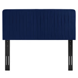 Milenna Channel Tufted Performance Velvet Twin Headboard Navy MOD-6337-NAV