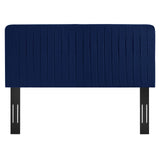 Milenna Channel Tufted Performance Velvet Twin Headboard Navy MOD-6337-NAV