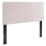 Milenna Channel Tufted Performance Velvet Twin Headboard Pink MOD-6337-PNK