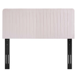 Milenna Channel Tufted Performance Velvet Twin Headboard Pink MOD-6337-PNK