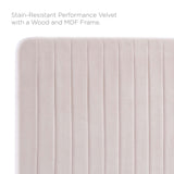 Milenna Channel Tufted Performance Velvet Twin Headboard Pink MOD-6337-PNK