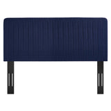 Milenna Channel Tufted Upholstered Fabric Twin Headboard Royal Blue MOD-6338-ROY