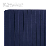 Milenna Channel Tufted Upholstered Fabric Twin Headboard Royal Blue MOD-6338-ROY