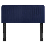 Milenna Channel Tufted Upholstered Fabric Full/Queen Headboard Royal Blue MOD-6340-ROY