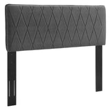 Leila Performance Velvet Full/Queen Headboard Charcoal MOD-6344-CHA