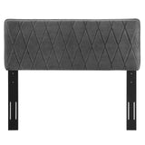 Leila Performance Velvet Full/Queen Headboard Charcoal MOD-6344-CHA