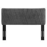 Leila Performance Velvet Full/Queen Headboard Charcoal MOD-6344-CHA