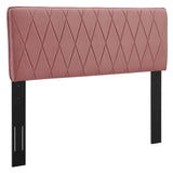 Leila Performance Velvet Full/Queen Headboard Dusty Rose MOD-6344-DUS