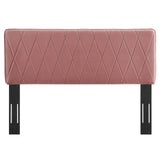 Leila Performance Velvet Full/Queen Headboard Dusty Rose MOD-6344-DUS