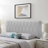 Leila Performance Velvet Full/Queen Headboard Light Gray MOD-6344-LGR