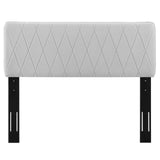 Leila Performance Velvet Full/Queen Headboard Light Gray MOD-6344-LGR