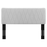 Leila Performance Velvet Full/Queen Headboard Light Gray MOD-6344-LGR