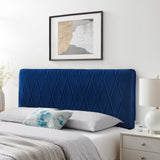 Leila Performance Velvet Full/Queen Headboard Navy MOD-6344-NAV