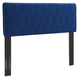 Leila Performance Velvet Full/Queen Headboard Navy MOD-6344-NAV